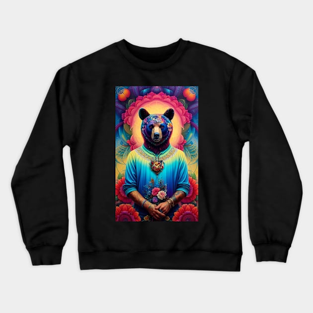 Hipster Bear Crewneck Sweatshirt by JULCI